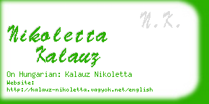 nikoletta kalauz business card